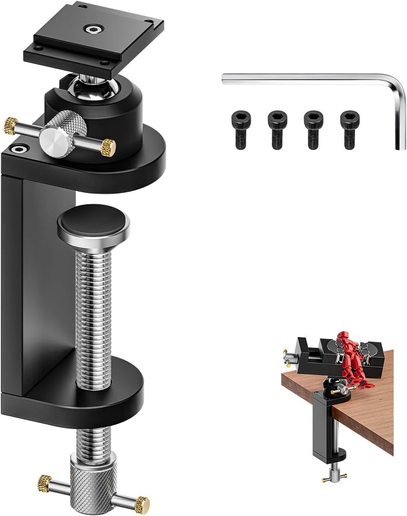 Luvan 360° Rotating Mini Bench Vise Stand, Double Locking Heavy-Duty Table Vise Stand with Enhanced Clamping Force, Adjustable Angle Vise Bracket Table Clamp Stand with Swivel Base for Fractal Vise ﻿ - Image 1